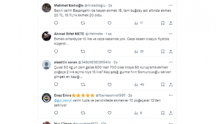 İstanbul Valisi Davut Gül açıkladı! Fahiş fiyatla ekmek satan 822 işletme tespit edildi!