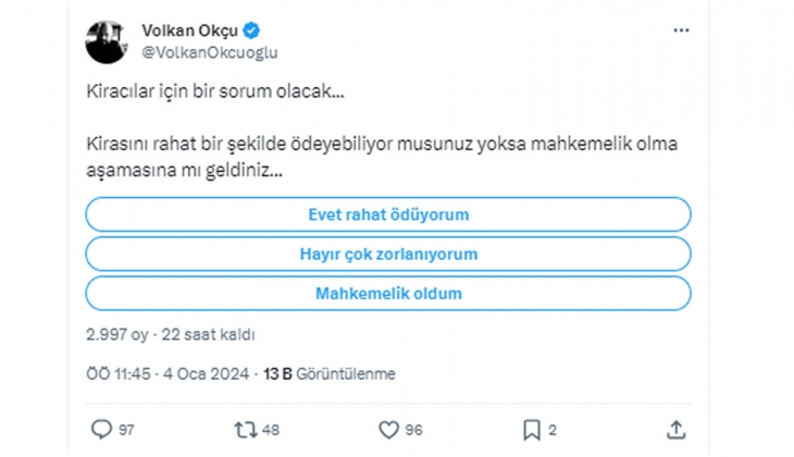 Kiracılara anket: Kiranızı rahat ödeyebiliyor musunuz yoksa mahkeme aşamasında mısınız?