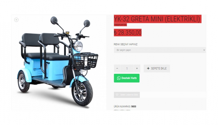 Yuki 3 tekerlekli, elektrikli Greta Mini nin fiyatı güncellendi! Greta Mini ne kadar? İşte 7 Haziran 2022 fiyat listesi