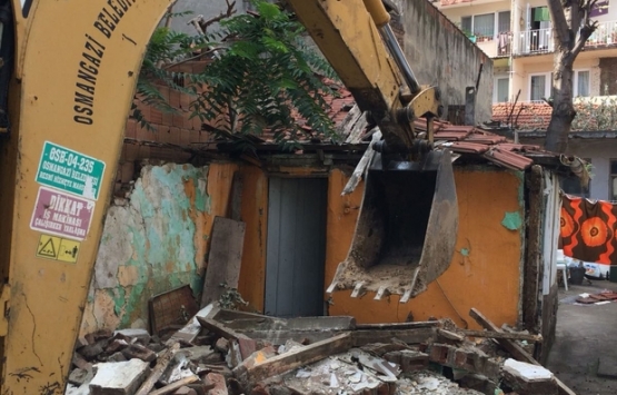 Bursa Osmangazi'de metruk binalar yıkılıyor!