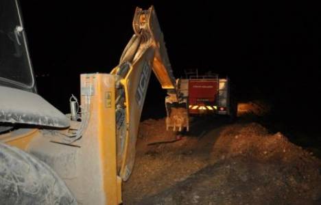 Cerrah Belediyesi İtfaiyesi yangına giderken çamura saplandı!