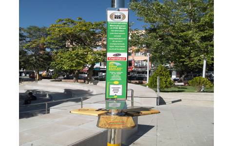 Nevşehir'de güneş enerjisi ile çalışan cep telefonu şarj istasyonu hizmete girdi!