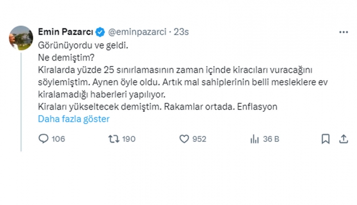 Gazeteci Emin Pazarcı dan kiracı çıkışı: Avukatlara ev kiralanmaz diyorlar, bunun meslekle ilgisi yok!