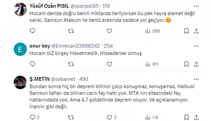Samsun 4 büyüklüğünde sallandı, Prof. Dr. Naci Görür açıkladı: Kıyılar denize doğru ilerliyor!
