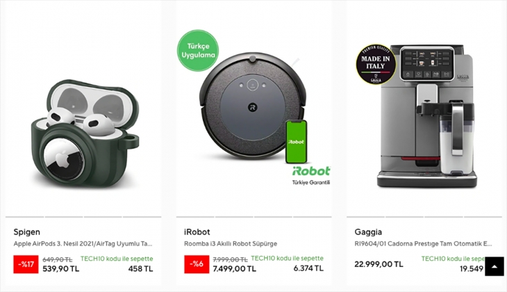 Beymen.com’da teknoloji ürünlerinde sepette yüzde 15 indirim fırsatı. İşte 22 Eylül 2022 Beymen indirimli fiyat listesi