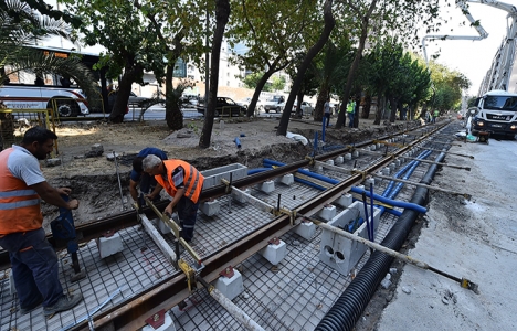 Konak Tramvayı inşaat çalışmalarında son durum!