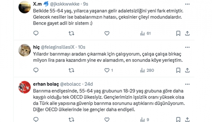 TCMB eski Başekonomisti Kara: 55-64 yaş grubunun barınma endişesinin gençlere göre daha yüksek olduğu tek OECD ülkesiyiz