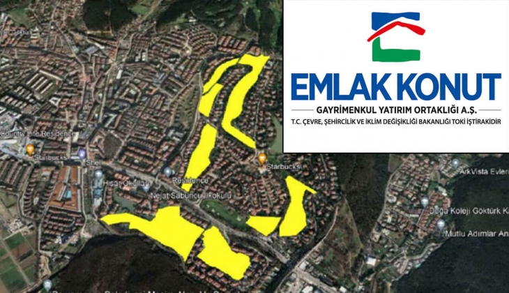 Emlak Konut GYO Göktürk projesi 2. Etap imar uygulaması askıda!