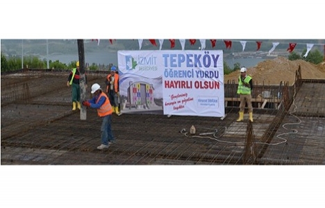 İzmit Tepeköy'de öğrenci yurdu inşa ediliyor!