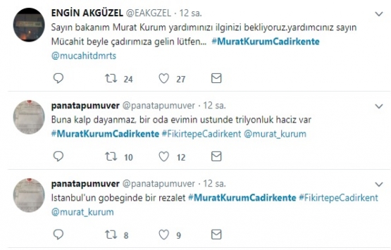 Fikirtepeliler den Murat Kurum a çağrı!