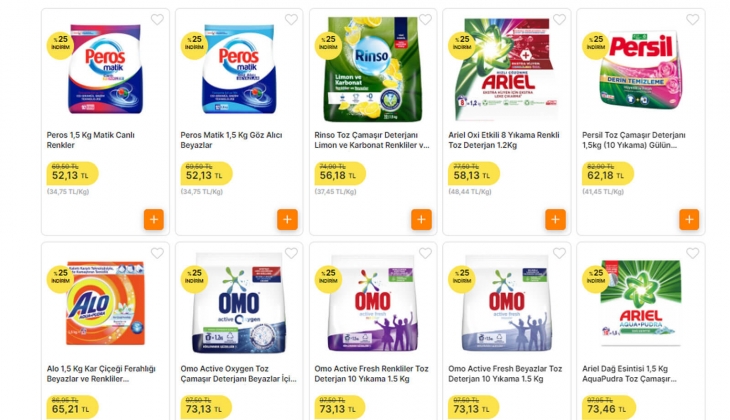 Migros ta yüzde 25 indirim fırsatı: 7 kg. Ariel toz deterjan 252, OMO sıvı çamaşır deterjanı 142 TL! Fiyatlar şok etti!