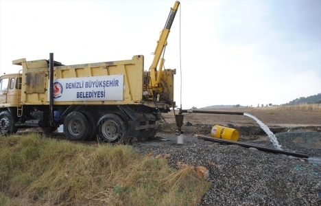 Honaz'da içme suyu kapasitesi arttırmak için sondaj kuyusu açıldı!