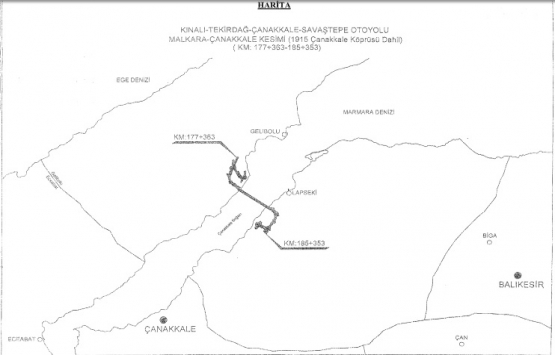 1915 Çanakkale Köprüsü otoyolu için acele kamulaştırma!