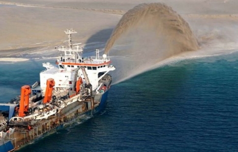 İşte Dubai deki yapay adanın yapılışı!