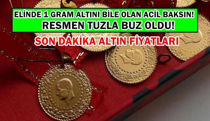 Altın resmen tuzla buz oldu! Elinde 1 gram altını olan bile acil baksın! Altın fiyatlarında son dakika 1 Eylül 2022