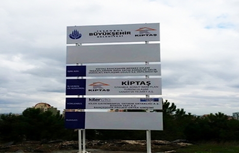 KİPTAŞ Bahçeşehir Merkez Evleri için tabelalar konuldu!
