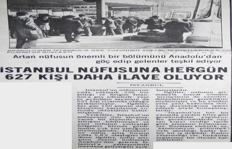 1977 yılında İstanbul un nüfusu yılda yaklaşık 226 bin artıyormuş!