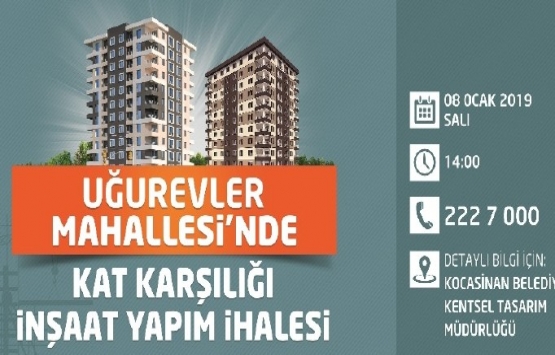 Kayseri Kocasinan’da dönüşüm için ihale vakti!