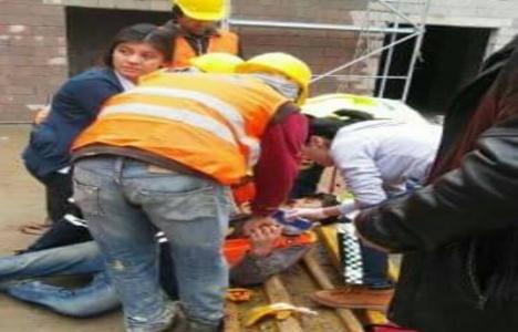 Bolu Hilton Otel inşaatında iskele çöktü!