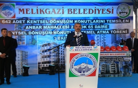 Melikgazi Anbar'da 65 konutun temeli atıldı!