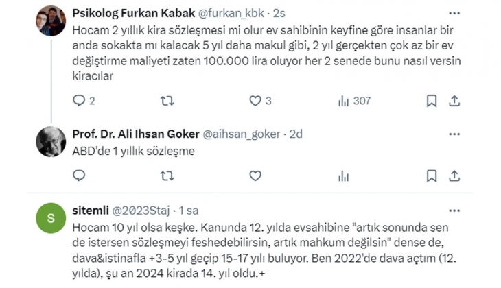 Ev sahiplerine her 2 yıl sonunda kiracıyı evden çıkarma hakkı verilmeli! 