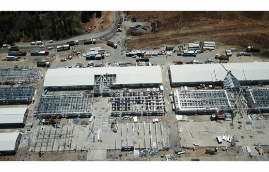 Sancaktepe'deki salgın hastanesinin inşaatı havadan görüntülendi!