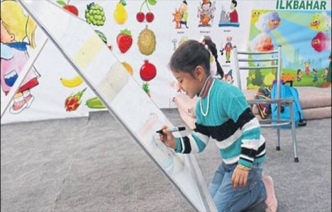 Kahramanmaraş çadır kentte suriyeli çocuklara anaokulu yapıldı!