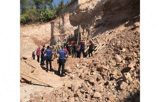 Kahramanmaraş'ta inşaat alanında toprak kayması: 2 ölü!