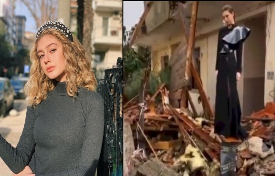 Deprem enkazı alanında poz veren Itır Esen e tepki!