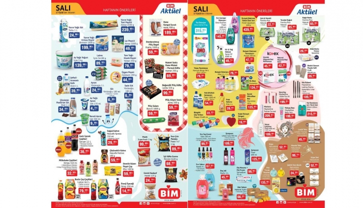 BİM'de Omo active toz deterjan 9 kg 315 TL, Finish quantum bulaşık makinesi tablet 100'lü 439 TL! 