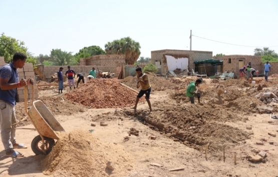 Sudan Ceyli bölgesinde kalıcı konut için ilk temeller atıldı!