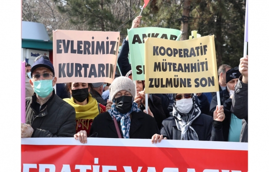 Kayseri de konut kooperatifi mağduru olduklarını öne süren 500 kişi eylem yaptı!
