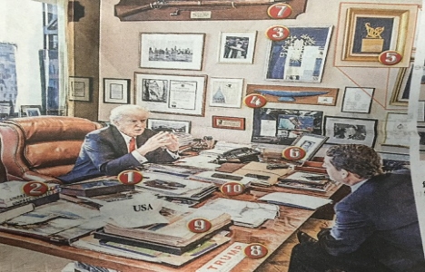 İşte Donald Trump ın ofisindeki eşyaların şifreleri!