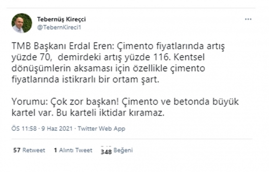 İnşaat sektöründe zam krizi!
