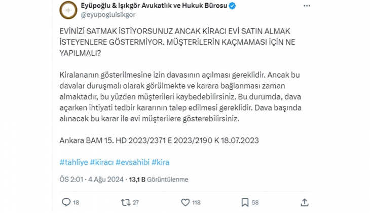 Kiracı alıcılara evi göstermezse ne yapabilirsiniz? Dava başında bu kararı aldırın!