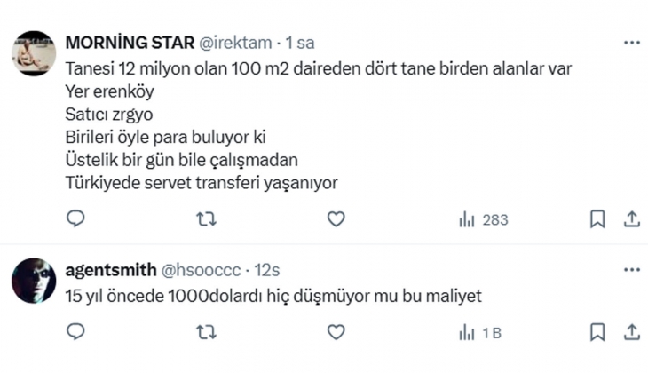 İnşaat Mühendisi Atakan Bakılan hesapladı: 1 metrekare konutun birim maliyeti 26 bin, müteahhite maliyeti ise 33 bin TL!