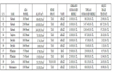 Salihli Belediyesi nden 45.8 milyon TL ye satılık gayrimenkuller!