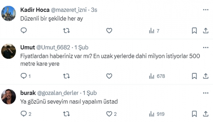 Vatandaşlar arsa yatırımı yapıyor mu? Bu fiyatlardan alınmaz diyen de oldu, iyi kazandırdı diyen de!