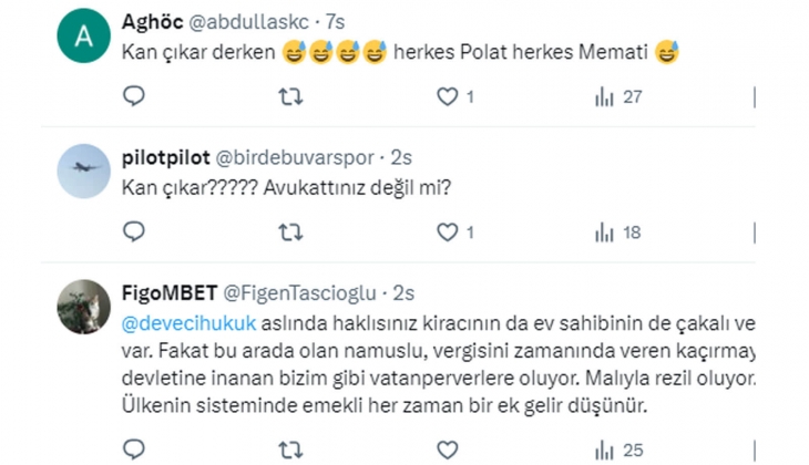 Avukattan ev sahiplerini çıldırtan çıkış: Bizim gibilere denk gelse kan çıkar o tehditlerden!