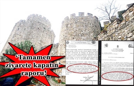 Rumeli Hisarı’nda çökme tehlikesi!