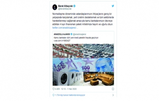Berat Albayrak: 4 ayrı finansman paketi milletimize hayırlı olsun!