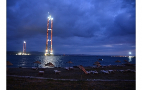 1915 Çanakkale Köprüsü nde kuzey yönlü geçici çalışma halatı montajı başladı!