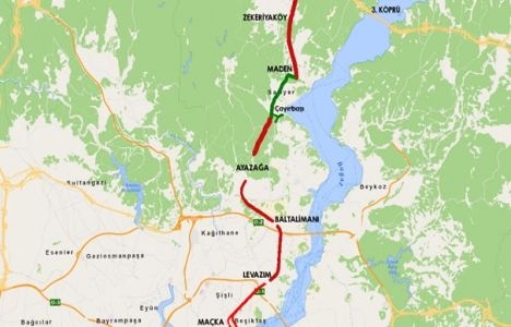 Dolmabahçe-Levazım-Baltalimanı-Ayazağa Tüneli nde son durum!