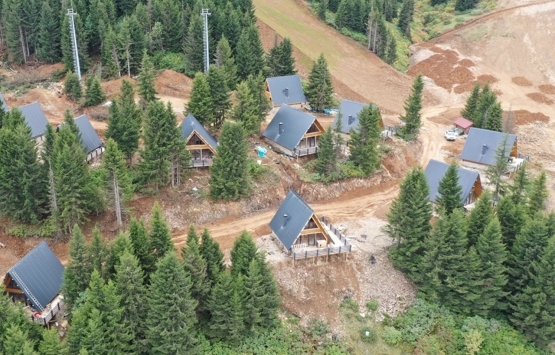 Çambaşı Yaylası ndaki 80 odalı otelin kaba inşaatı tamamlandı!