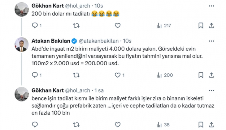 İnşaat Mühendisi konutta arsa payına dikkat çekti: Yüzde 25 arsa payıyla 4.5 milyon TL lik evin fiyatı 3 milyon olurdu!