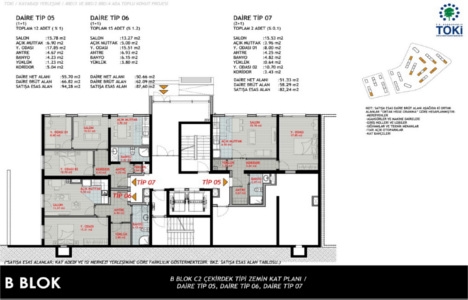 TOKİ Kayaşehir 18. Bölge kat planları!