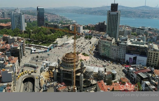 Taksim Camii nin minarelerinin inşaatına başlandı!