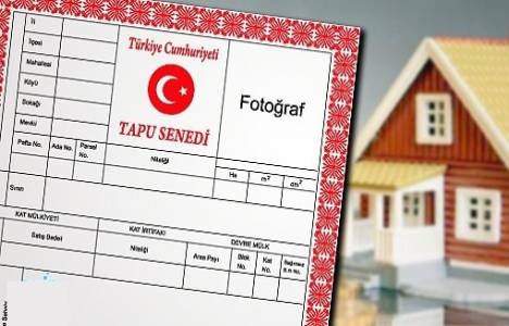 Arsa tapulu daire tapu masrafı!