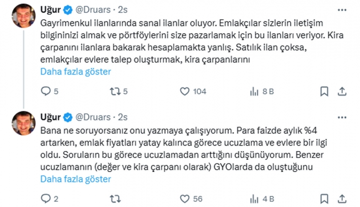 Konutta sanal ilan karmaşası: Emlakçılar kira çarpanlarını düşük göstermek için sanal yüksek kiralı ev ilanı giriyor!