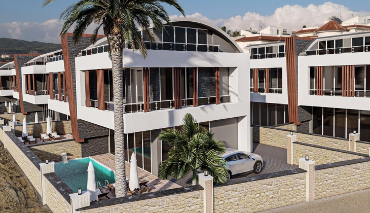 Alanya Elegant Lavinia 4+1 triplex villalar 600 bin eurodan satılıyor!